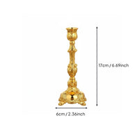 European Style Metal Candlestick Romantic Retro Candle Stand Sturdy Alloy Construction House Decoration for Mantelpiece