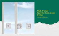 Kid Protection Sliding Door Lock, Panel Security Lock, childproof Sliding Glass Door, Strong glue, Easy Installation, Effortless Mounting