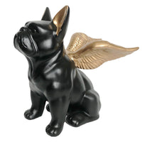 Bulldog Flying Dog Resin Craft Figurine Desktop Decoration Modern Minimalist