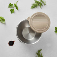 Bowl with Lid Portable Stainless Steel Sauce Cup Mini Size for Takeout