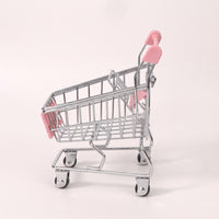 Mini Metal Shopping Cart Compact Mini Shopping Cart Realistic for Desk
