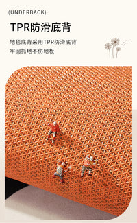 轻奢圆形地毯电脑椅地垫客厅沙发书房学习椅子卧室化妆椅垫子高级 暖洋洋-那时花开 直径120CM【高级感毯面 加密加厚隔音】