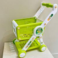 Simulated Shopping Cart Toy for Girls, Pretend Play Set for Kids 3-6 Years