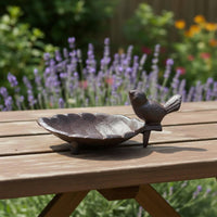 Cast Iron Bird Tray Multi-Use Bird Shaped Tray Vintage Design for Garden