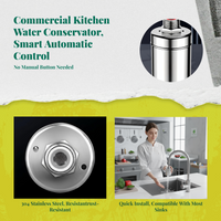 Water-Saving Kitchen Faucet, Automatic detector, Commercial Hotel Sink, Stainless Steel, Easy Installation