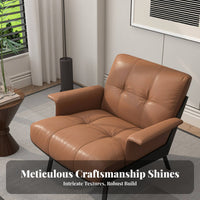 Semi-Circularrear Armchair Italian Inspired Design Accent Chair designer-inspired Plush Cushioning for Adults