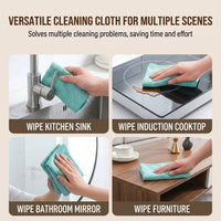 Reusable Microfiber Cleaning Cloths, 20cm x 20cm Cleaning Cloths for Kitchen and Dishes, Oil-Resistant Extractable Cloth in Pull-Through Box
