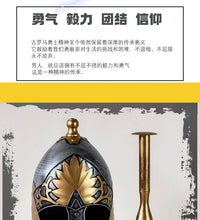 欧式复古罗马勇士头盔模型摆件金属手工艺品酒吧餐厅装饰家居饰品