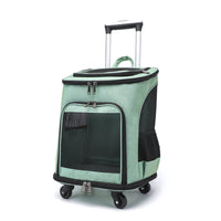 Pet Carrier Backpack with Wheels Portable for Vet Visits, Travelers