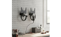 2 Pieces Easy to Install Angle Grinder Wall Mount Space-Saving Angle Grinder Holder Heavy Duty Holder with Cord Hook Rust Resistant for Workshop