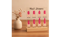 Nail Shape Display Sign Clear Nail Shape Sign Minimalist for Manicurists