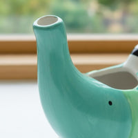 Elephant Watering Can Gift Idea Elephant Flower Pot Hand Painted for Living Room