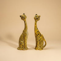 2 Pieces Decorative Cat Couple European Design House Decoration for Entryway