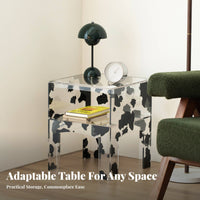 doublelevel circular table Nordic Design Nightstand multipurpose Use for Office, Students