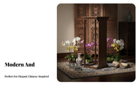 Multi-Tier Bamboo Display Rack New Chinese aesthetic Plant Stand Floor-Standing