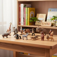 Wild Creature Figurines ABS Plastic Realistic Elephant Figure Hand-Painted