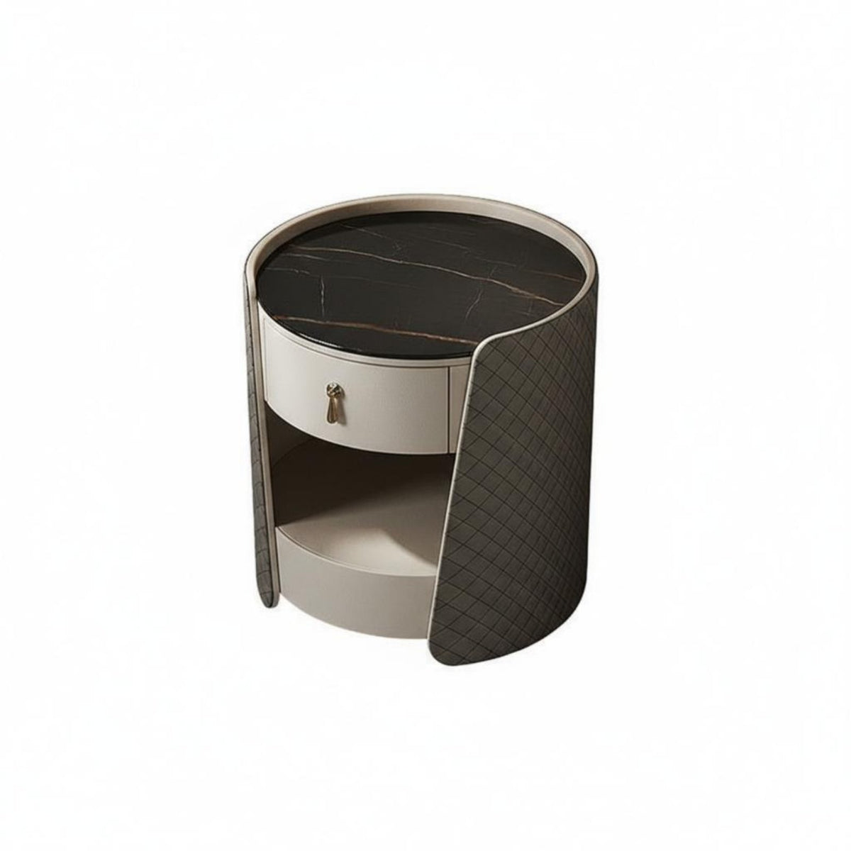 C-Shaped End Table with Drawer Minimalist design Household Furniture for Students