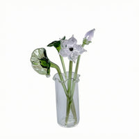Artificial Flowers Vase Indoor Clear Glass Vase Handcrafted for Home