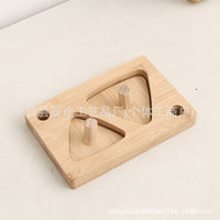 Wooden Rice Ball Mold, Press Type, for Sushi and DIY Food, 6 Grids