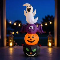 Bright Stacked Halloween Inflatable Lighted Inflatable Pumpkin Outdoor Yard Decoration Glowing for Lawn