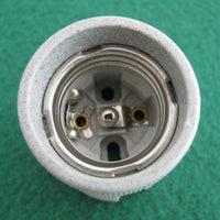 Ceiling Light Fitting for Pendant Light Style, High Temperature Resistant Ceramic E27 Lamp Holder, Round Flat Bottom Bulb Holder, E27 Lamp Base