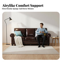 3-Person Upholstered Settee Nordic aesthetic 3-Seater Wooden Frame Settee Minimalist Design Sofa for Apartment Dwellers, Homeowners, Lounge Area, Den