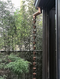 新款香槟复古高级牵牛花屋檐导水落水管链条别墅阳光房雨霖铃