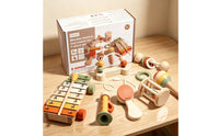 7 Pieces Kids Musical Instruments Sensory Young Child Instrument Set Early Learning Musical Toys Young Children, Infant, Nursery
