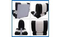 Boat Seat with Foldable Backrest Sturdy Padded Boat Chair Folding Marine Chair for Boaters, Yachts, Speedboats