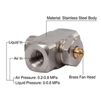 Stainless Steel Spray Tip for Industrial Applications, Misting Nozzle for Coolin #variant:Pressure Fan-shaped Brass Head Spray