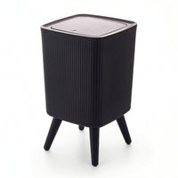 Trash Bin with Legs Small Garbage Can with Lid Sleek for Office