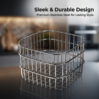 Stainless Steel Fruit Basket, Wire Fruit Bowl for Kitchen Counter, Metal Fruit Holder, Arts Fruit Storage Baskets, Small Apartment Fruit Basket