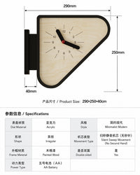 钟表挂钟客厅2026新款复古时钟转角三角双面挂钟艺术感拐角钟家用