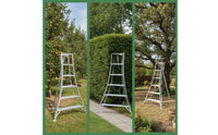 Three-Legged Orchard Ladder Aluminum Tripod Ladder Wide-Step Folding for Orchardists