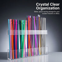 Clear Acrylic Holder, 2 Tier Wall Mounted or Desktop Tape for Kitchen Cabinet, Adjustable Height Countertop Organizer