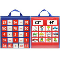 Tabletop Pocket Chart Foldable Double-Sided Pocket Chart Portable Educational Supply for Kids