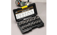 14 Pieces Bolt Extractor Socket Set Stripped Extractor Socket Set with Case Hex-Style Sockets for Mechanics, Home Mechanics, Garage
