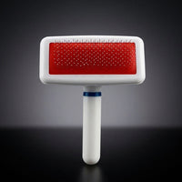 Cat Brush and Dog Brush with Guarded Tips for Long Hair, Professional Slicker Brush with 10x13cm Square Brush Head, Pet Styling Comb Bundle