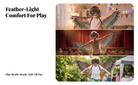 Easy to Wear Owl Costume Set with Mask One Size Fits Most Owl Wings with Eye Mask Lightweight Costume Prop Comfortable for Children, Stage Performance, Carnival