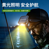 Solar Powered LED Cap Light with Fan for Outdoor Use