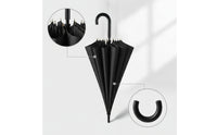 Windproof Umbrella with Hook Handle Classic 16 Rib Umbrella Long-Lasting Protection for Commuters, Commuting
