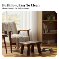 Upholstered Low Square Stool space-saving Design Upholstered Ottoman for Living Room