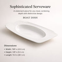 Artistic Ceramic Boat Bowl, Modern Minimalist Style