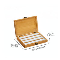 Wooden Watercolor Paint Organizer Multi-Grid Bamboo Paint Storage Box With Latch Art Supplies for Beginners