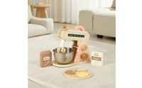 Imaginative Wooden Toy Mixer with Accessories Natural Wooden Toy Mixer Realistic Safe for Children, Toddlers, Preschoolers, Playroom, Preschool, Daycare