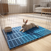 Pet Cage Leakage-Proof Floor Mat Anti-Bite Plastic Grid for Dogs Rabbits