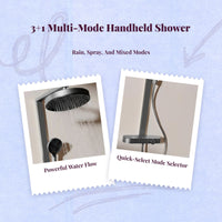 Temp-controlled shower faucet, wall mount