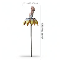 Girl Figure windmills Revolving Dynamic Garden windmills with Stake Outdoor Flower Wind Revolving for Balcony