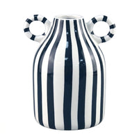 Ceramic Striped Vase, Modern Minimalist Style