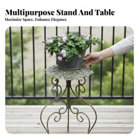 Three-Legged Pot Pedestal sturdyDuty Plant Stand Vintage Design for Patio, Porch